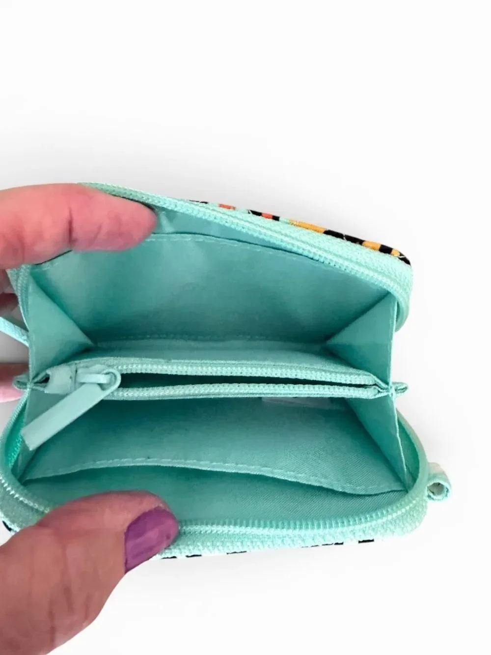 Vera Bradley “Pueblo” 2-Piece SetPatterned Turquoise Key Pouch & Card Wallet